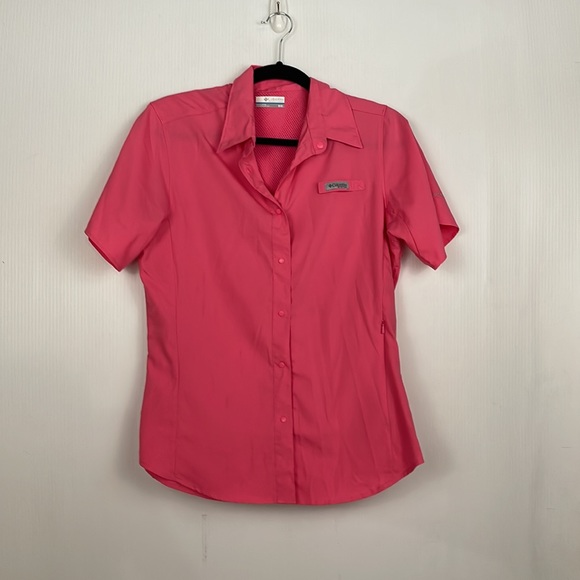 Columbia Hot Pink Button Down - Picture 3 of 8